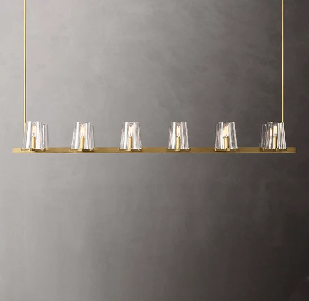 Pauillac Solid Brass Linear Chandelier