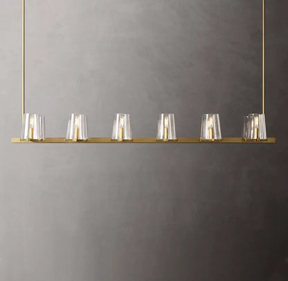 Pauillac Solid Brass Linear Chandelier