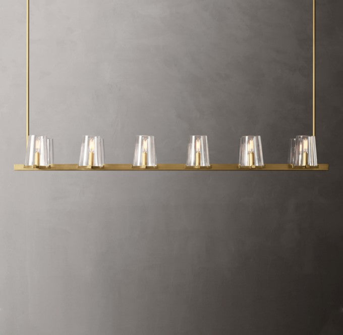 Pauillac Solid Brass Linear Chandelier
