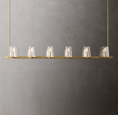 Pauillac Solid Brass Linear Chandelier