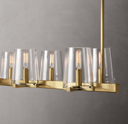 Pauillac Solid Brass Linear Chandelier