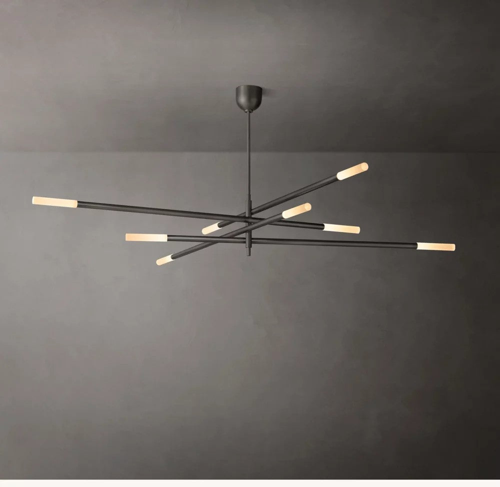 Rousseau 8-Light Mobile Etched Glass LED Chandelier