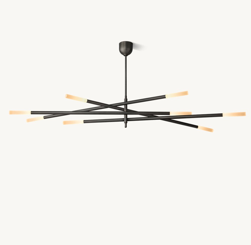 Rousseau 8-Light Mobile Etched Glass LED Chandelier