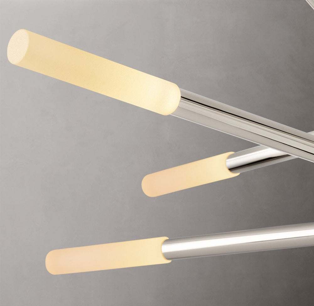 Rousseau 8-Light Mobile Etched Glass LED Chandelier