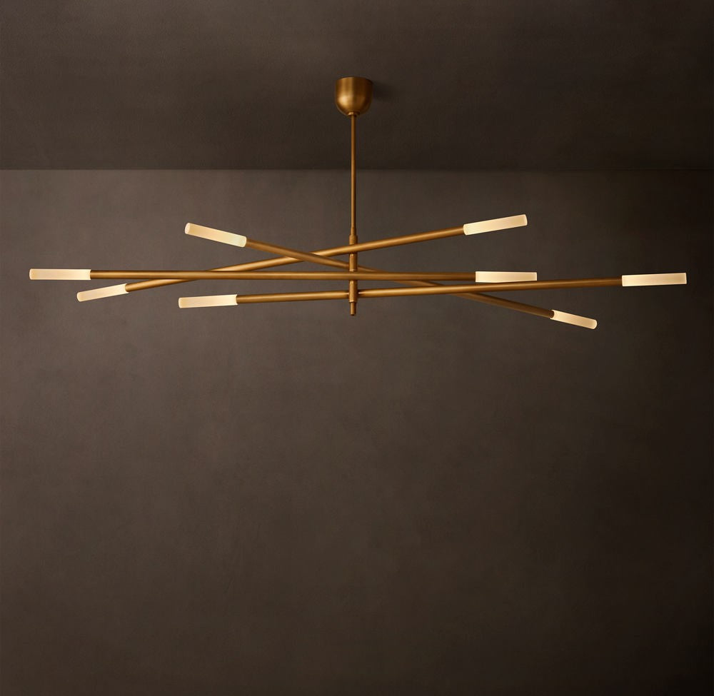 Rousseau 8-Light Mobile Etched Glass LED Chandelier