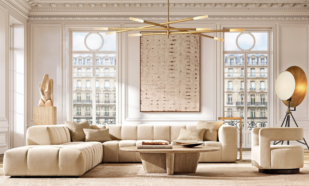 Rousseau 8-Light Mobile Etched Glass LED Chandelier