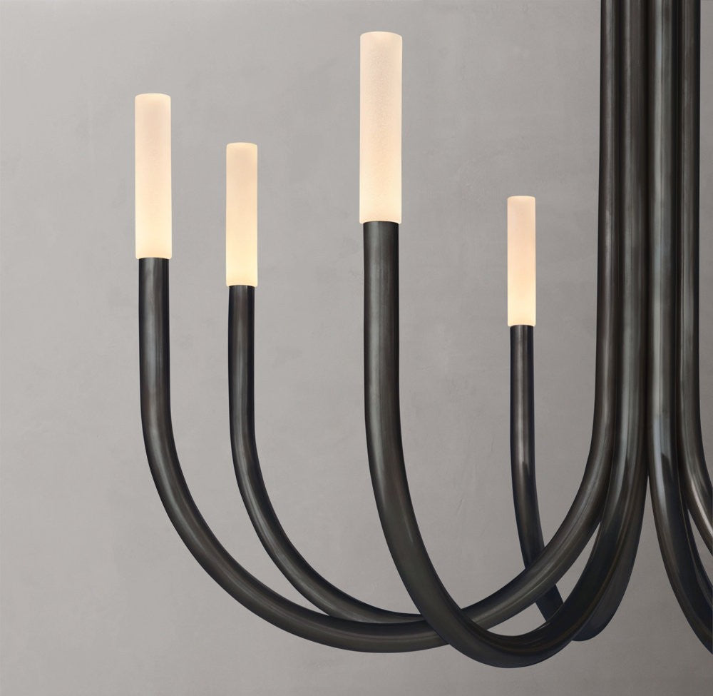 Rousseau Brass LED Round Chandelier