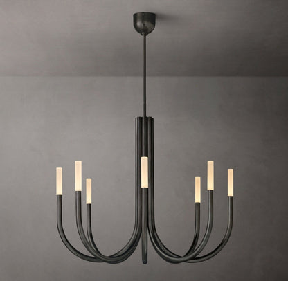 Rousseau Brass LED Round Chandelier