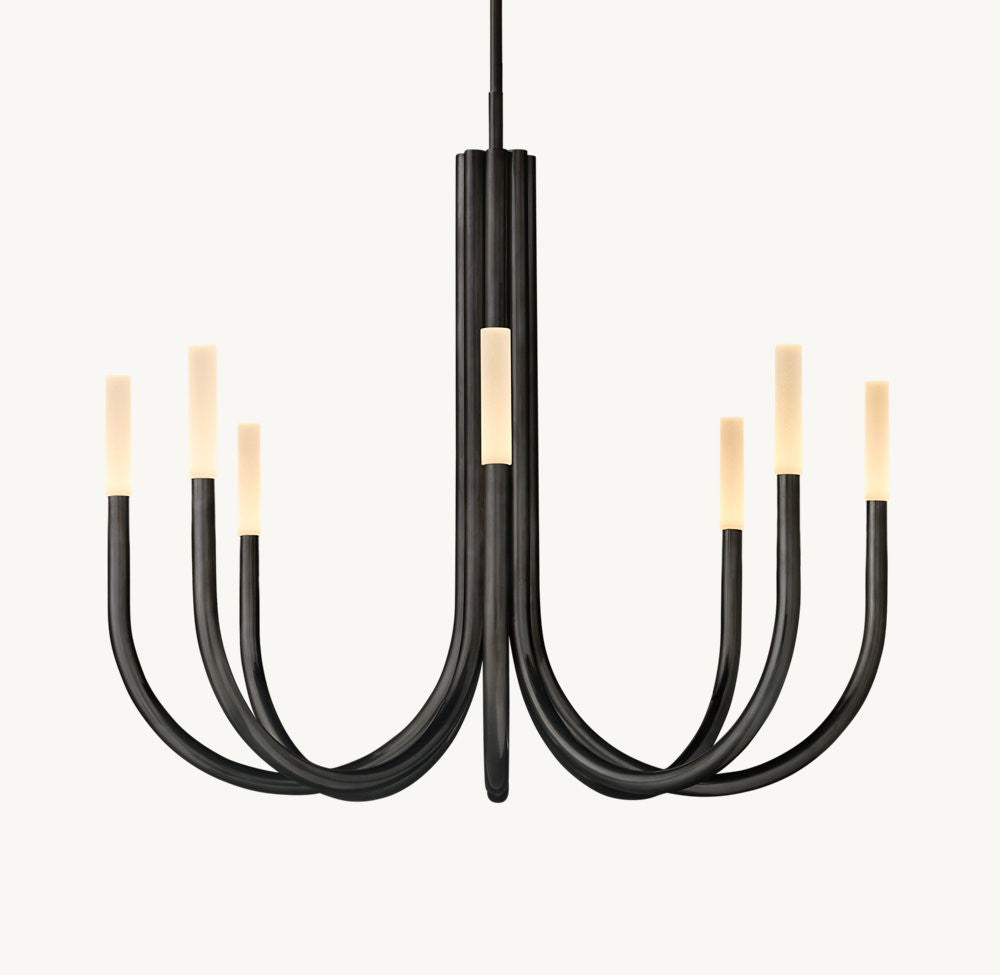 Rousseau Brass LED Round Chandelier