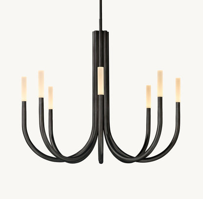 Rousseau Brass LED Round Chandelier