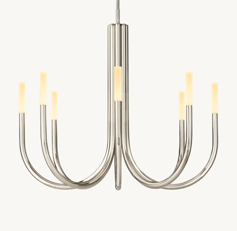 Rousseau Brass LED Round Chandelier