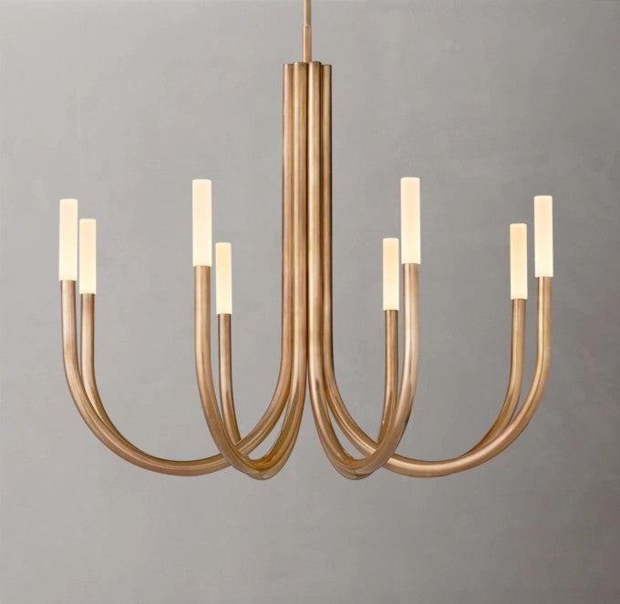 Rousseau Brass LED Round Chandelier