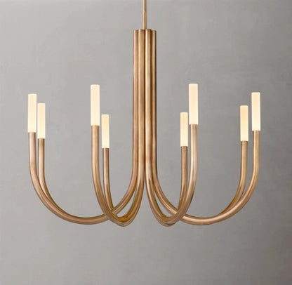 Rousseau Brass LED Round Chandelier