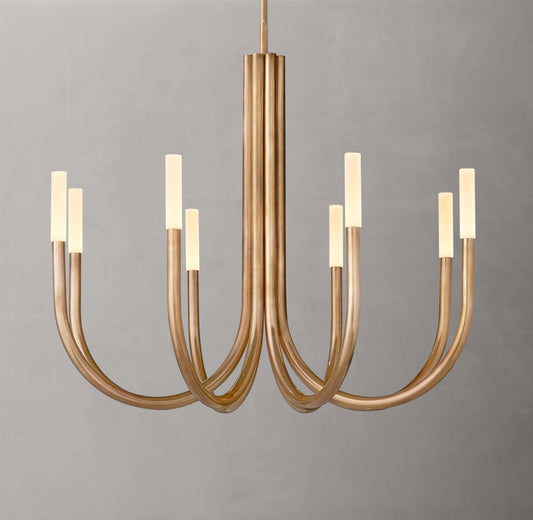 Rousseau Brass LED Round Chandelier