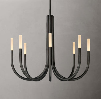 Rousseau Brass LED Round Chandelier