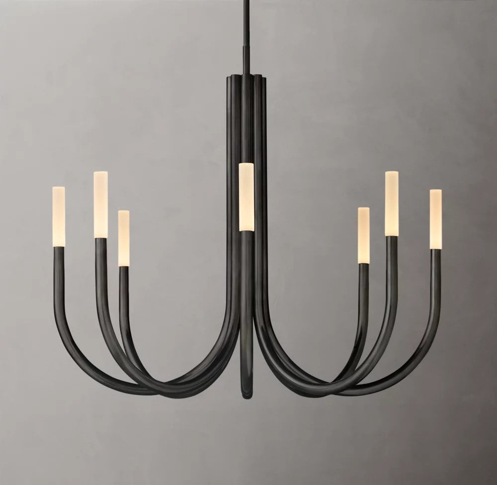 Rousseau Brass LED Round Chandelier