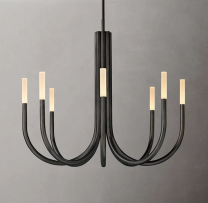 Rousseau Brass LED Round Chandelier