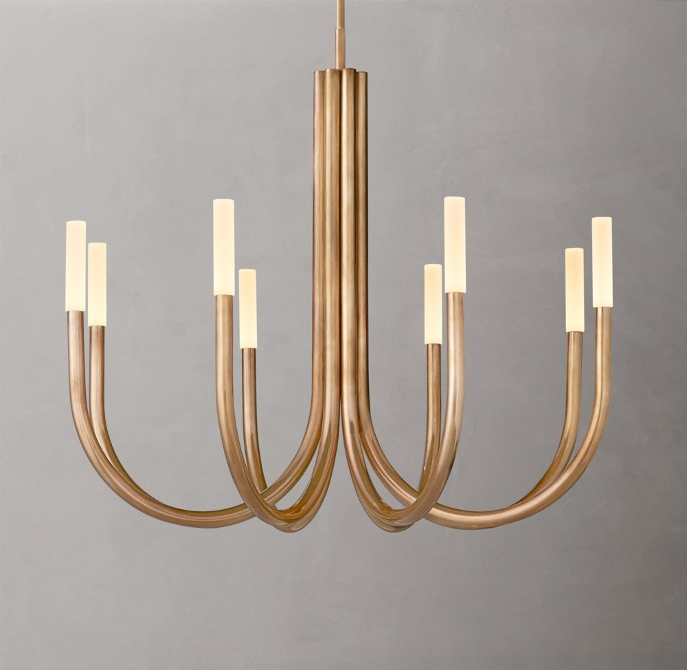 Rousseau Brass LED Round Chandelier