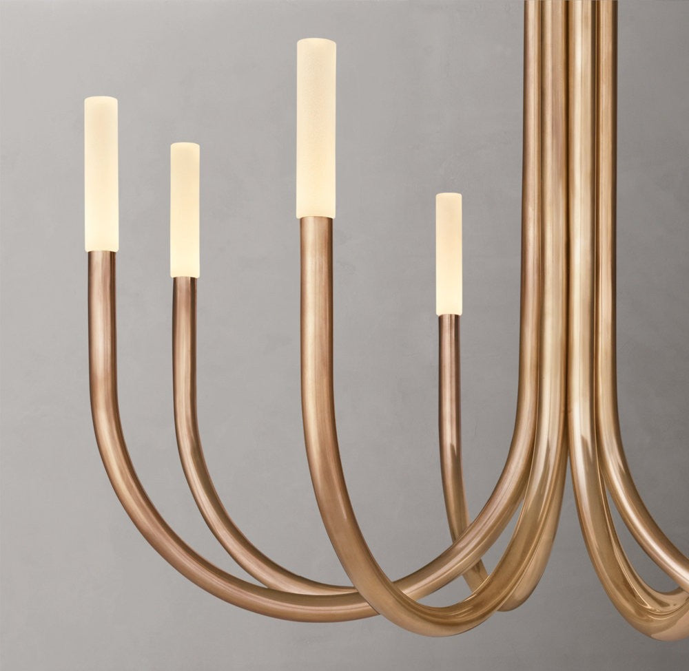 Rousseau Brass LED Round Chandelier