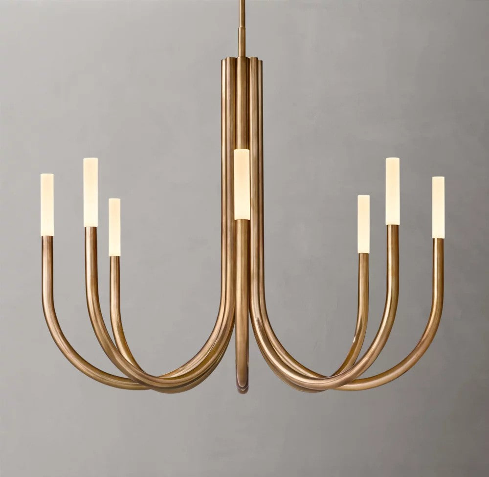 Rousseau Brass LED Round Chandelier