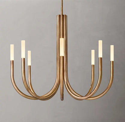 Rousseau Brass LED Round Chandelier