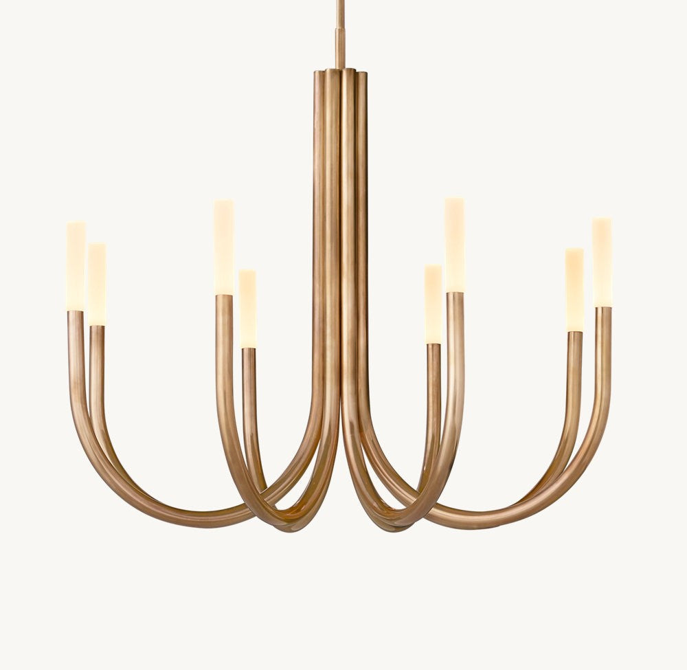 Rousseau Brass LED Round Chandelier