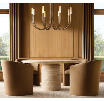 Rousseau Brass LED Round Chandelier