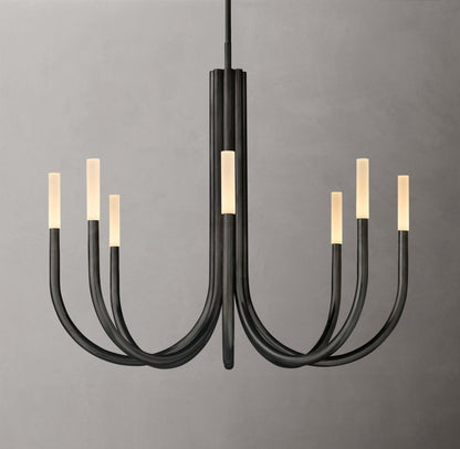 Rousseau Brass LED Round Chandelier