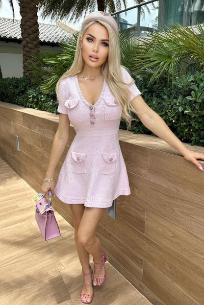 Seraphine Button Mini Dress