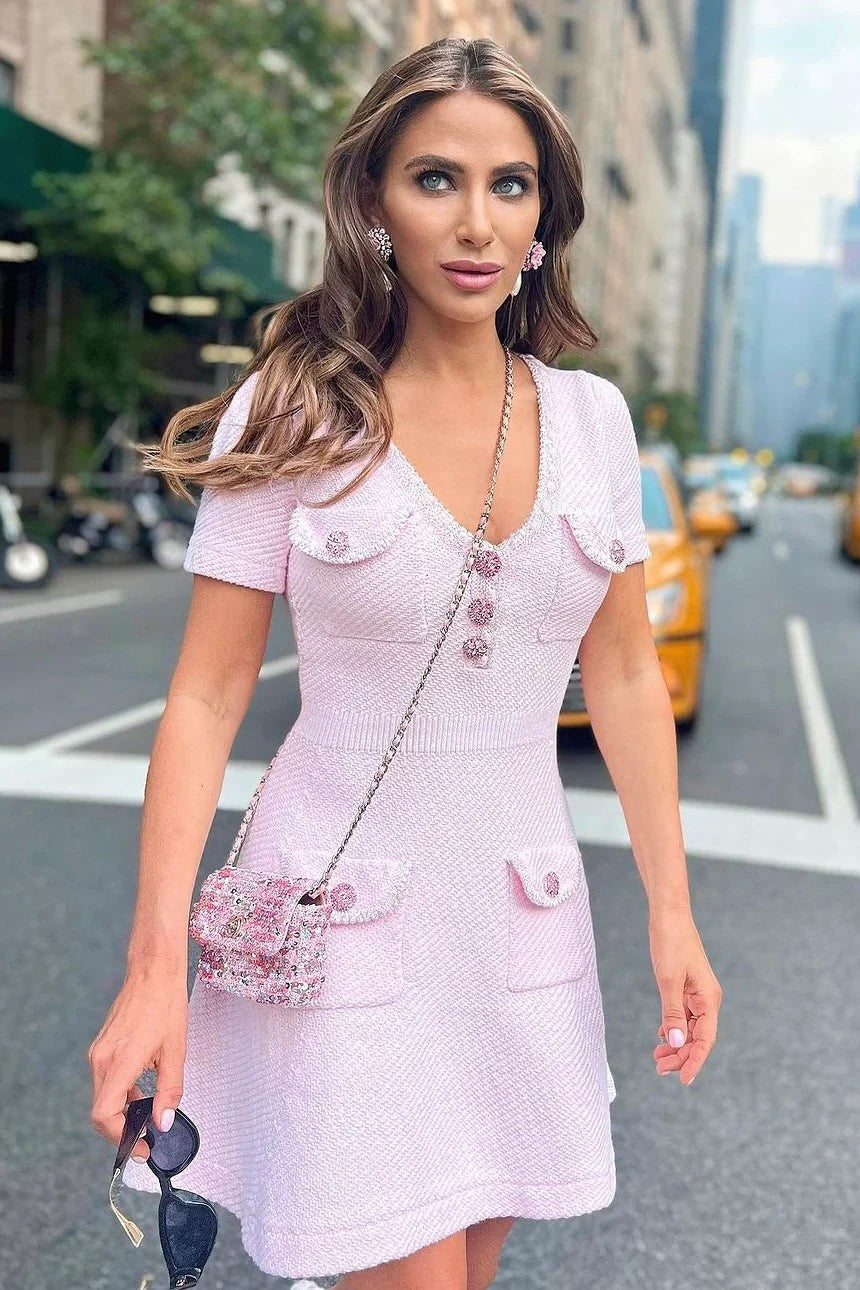 Seraphine Button Mini Dress