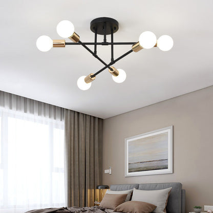 Six-Arm Industrial Ceiling Light