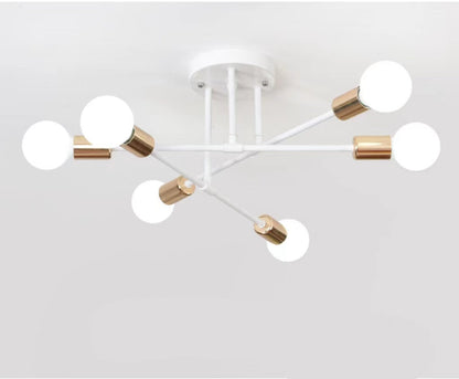 Six-Arm Industrial Ceiling Light