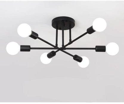 Six-Arm Industrial Ceiling Light