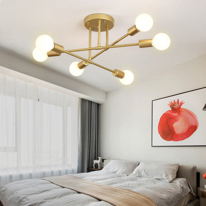 Six-Arm Industrial Ceiling Light