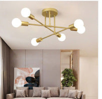 Six-Arm Industrial Ceiling Light