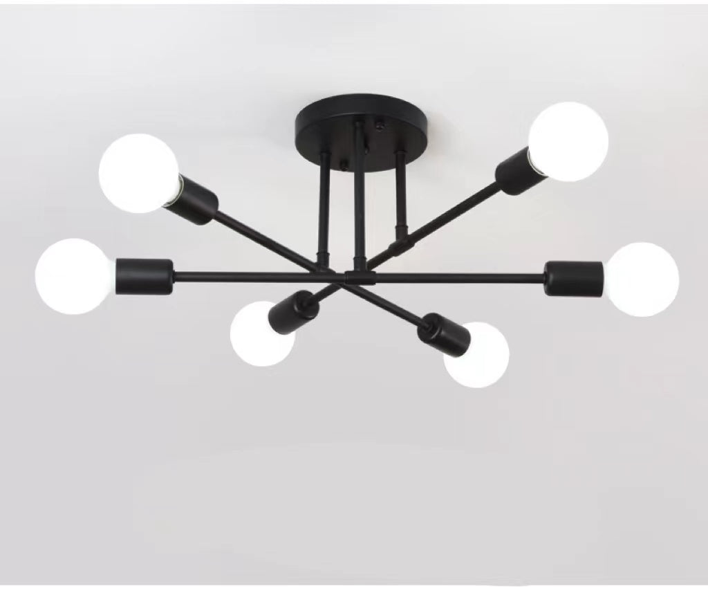Six-Arm Industrial Ceiling Light
