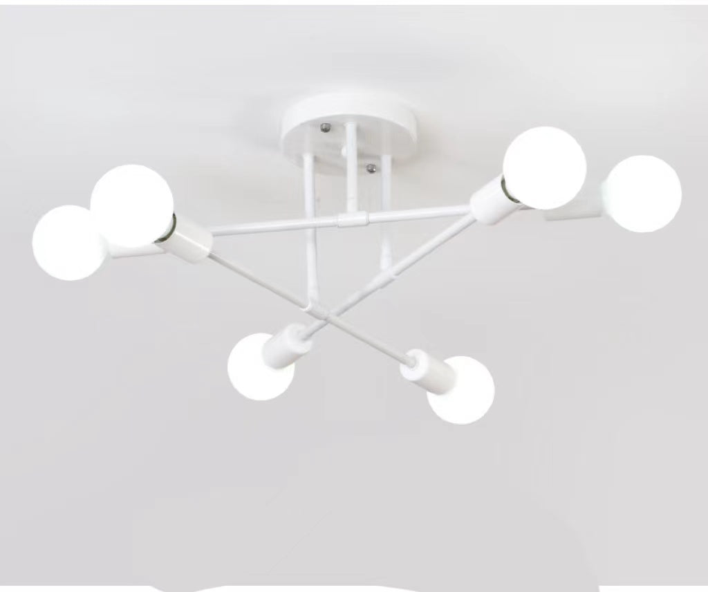 Six-Arm Industrial Ceiling Light