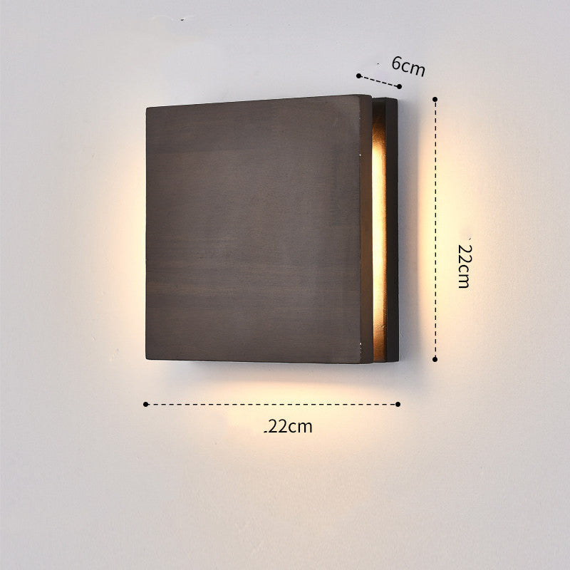 Solid Wood Hallway Wall Light