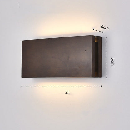 Solid Wood Hallway Wall Light