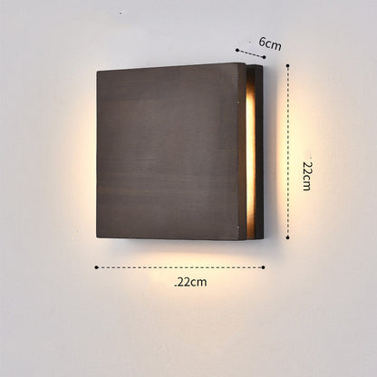 Solid Wood Hallway Wall Light