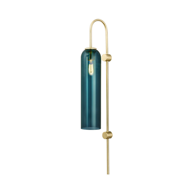 Tall Glass Bedside Wall Light