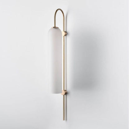 Tall Glass Bedside Wall Light