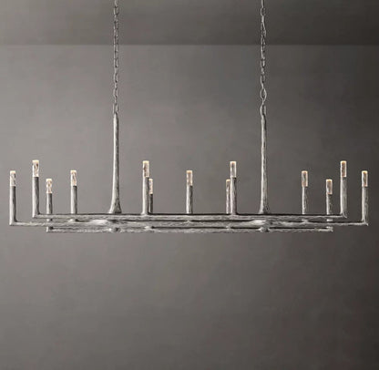 Thaddeus Forged Brass Linear Chandelier