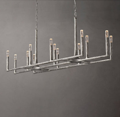 Thaddeus Forged Brass Linear Chandelier