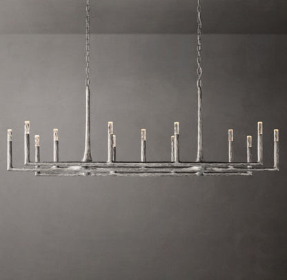 Thaddeus Forged Brass Linear Chandelier