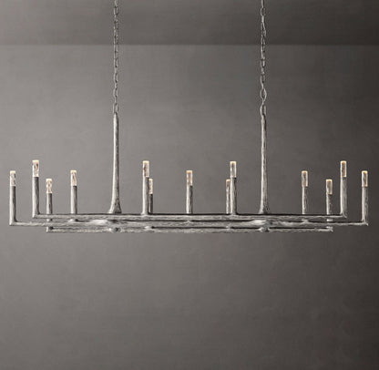 Thaddeus Forged Brass Linear Chandelier