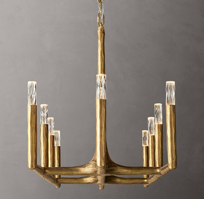 Thaddeus Forged Brass Linear Chandelier