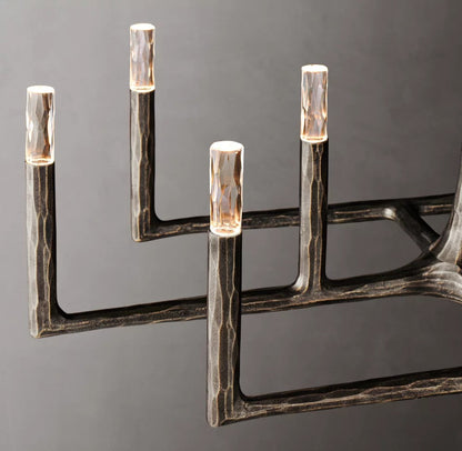 Thaddeus Forged Brass Linear Chandelier