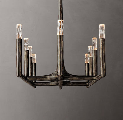 Thaddeus Forged Brass Linear Chandelier