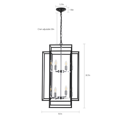 Tiered Lantern Foyer Chandelier
